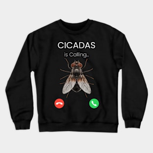 "Cicadas is Calling - Fantastic Realism Fly Crewneck Sweatshirt